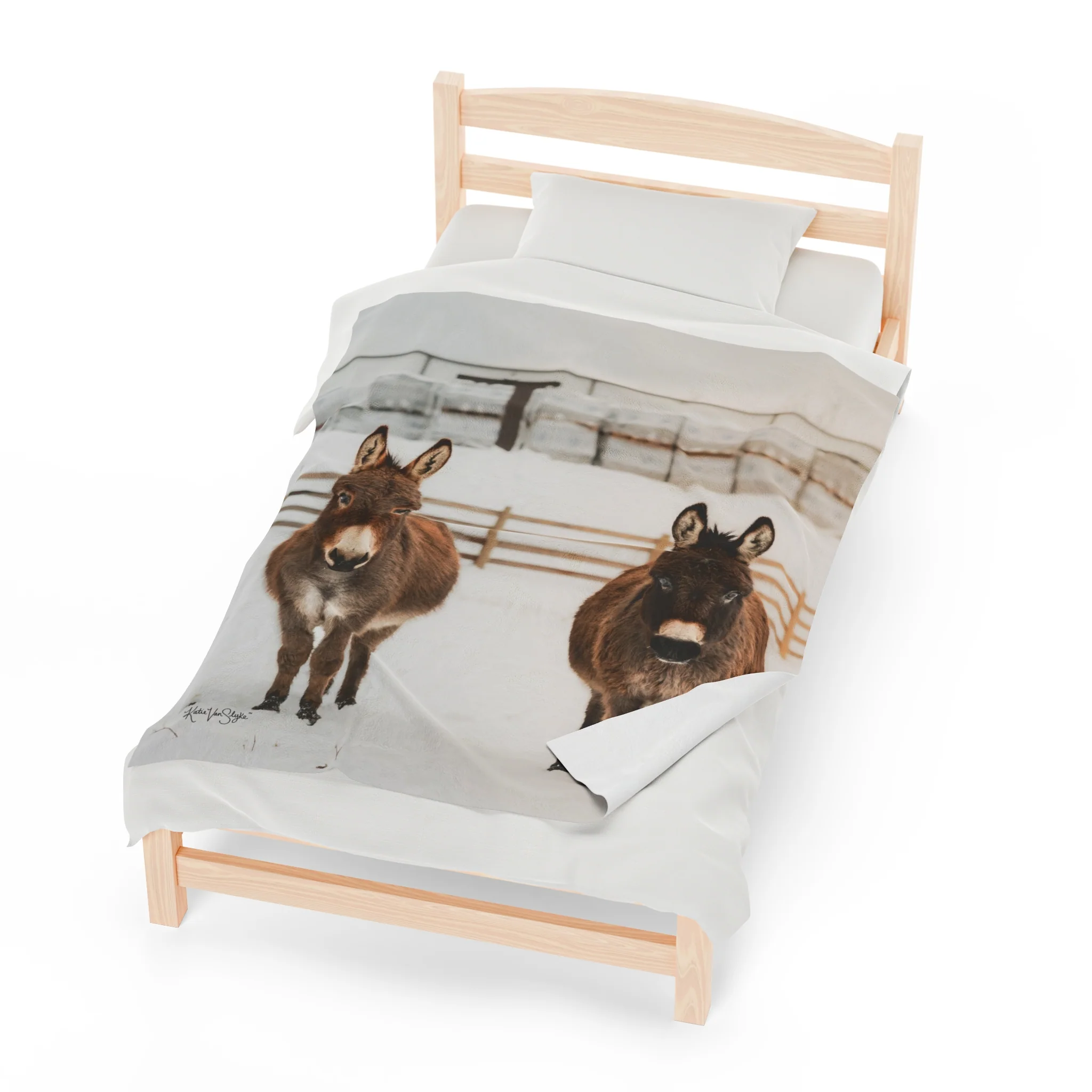 Donkeys Plush Blanket by Katie Van Slyke™ - Image 4